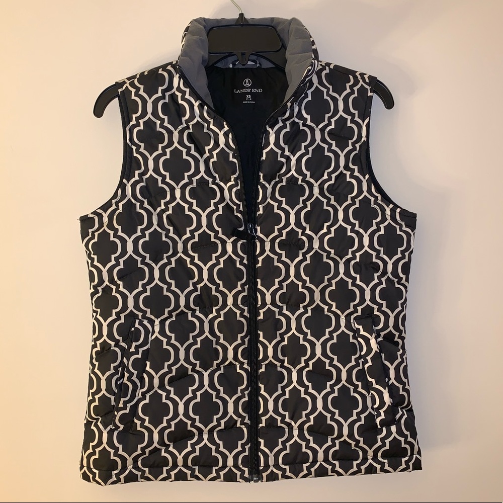 Lands end women’s quilted puffer down vest size xs
